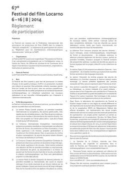 Règlement de participation - entryform.pardo.ch