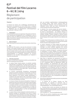 R&egrave;glement de participation - entryform.pardo.ch
