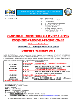 CIRCOLARE camp. regionale INVERNALE BATTIPAGLIA