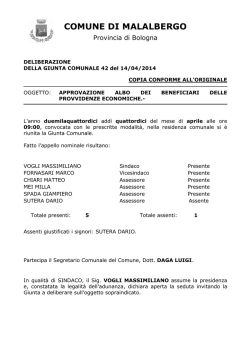 Albo Beneficiari provvidenze economiche
