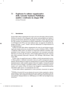 Capitolo16_oasi 2012 culture organizzative 5 ssr a confronto