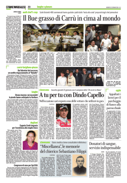 Il Bue grasso di Carrù in cima al mondo