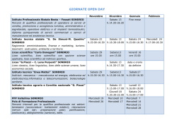 Calendario giornate open day scuole superiori
