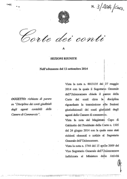 Sezioni riunite in sede consultiva - Delibera n. 3