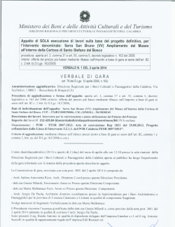 verbale - Direzione Regionale per i Beni Culturali e Paesaggistici