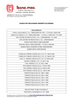 DESCRIZIONE PAMA ALESATRICE C.N.C.