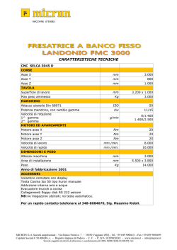 Scheda stampabile, LANDONIO FMC 3000, CNC Selca