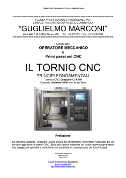 Dispensa Tornio CNC GRAZIANO - Ciclo Start