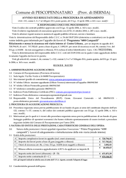 Avviso aggiudicazione appalto