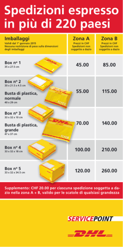 DHL Express Easy Tariffe 2015
