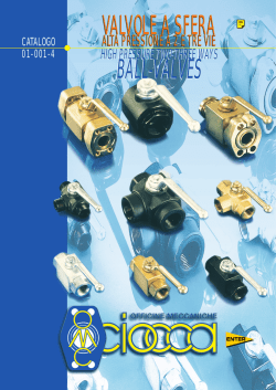 Valvole a sfera alta pressione a 2 e 3 vie