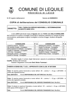 Delibera aliquote TASI