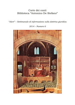 Alert - n. 6/2014 - Biblioteca della corte dei conti