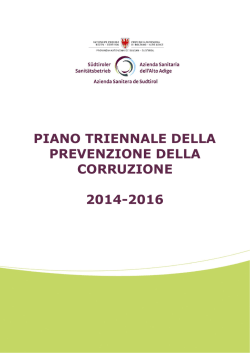 piano triennale della prevenzione della corruzione 2014-2016