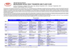 MICRO/NANO SCALE HEAT TRANSFER AND FLUID FLOW