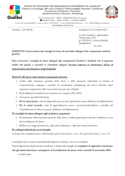 Circolare n.91/dd-dir Arzignano, 05 novembre 2014 A tutti i Genitori