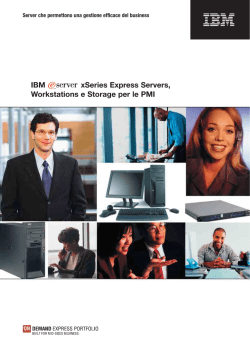 IBM xSeries Express Servers, Workstations e Storage per le PMI