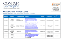 2014-10-08 Osservatorio Appalti e Gare CONFAPI Sardegna