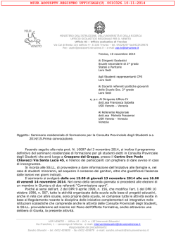 Nota UST - Treviso &ndash; Ufficio scolastico territoriale