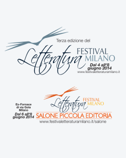 scarica il programma in PDF - Festival Letteratura Milano
