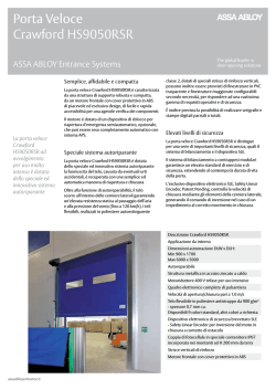 Porta Veloce Crawford HS9050RSR