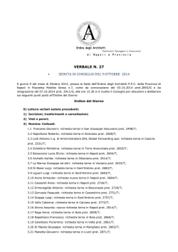 Verbale - Consiglio Nazionale degli Architetti, Pianificatori