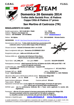 programma - Ski 1 Team