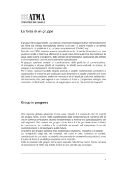 La forza di un gruppo Group in progress