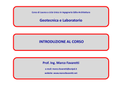 Lezione 00 &ndash; Introduzione - Geotecnica e Ingegneria