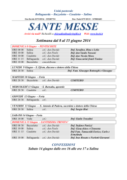 PARROCCHIE DI BUZZOLETTO E SALINA