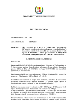Download "Testo di Determinazione 2014 - Atto 350"