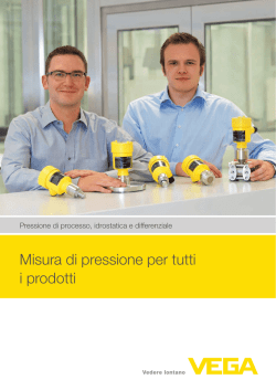 Misura di pressione per tutti i prodotti