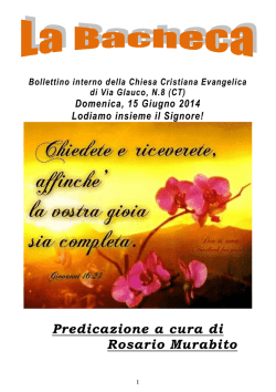 Predicazione a cura di Rosario Murabito