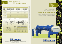 Estrattori centrifughi Pieralisi serie LEOPARD