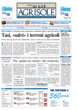 Tasi, &laquo;salvi&raquo; i terreni agricoli