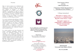 Programme - Géographie-cités