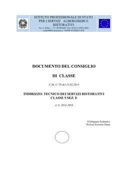 Documento 15 maggio della VE - Istituto Professionale di Stato per i