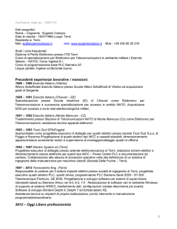 Curriculum vitae Eugenio Colazzo al 30_01_2014