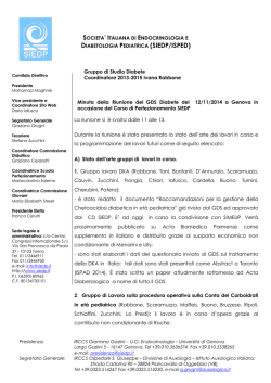 Verbale riunione GDS Diabete