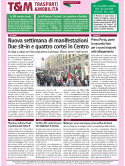 Nuova settimana di manifestazioni Due sit-in e