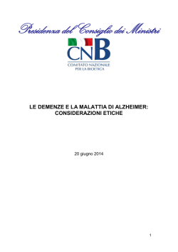 Le demenze e la malattia di alzheimer