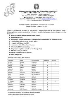 Delibere CDI 15 ottobre 2014 - Liceo Statale Galileo Galilei