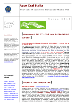ASSOCRAL - aggiornamenti Marzo 2014