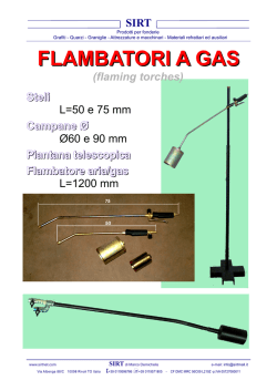 FLAMBATORI A GAS - SIRT - Prodotti per fonderie