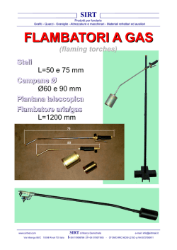 FLAMBATORI A GAS - SIRT - Prodotti per fonderie