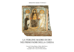 LA VERGINE MADRE DI DIO NEI PRIMI PADRI DELLA CHIESA