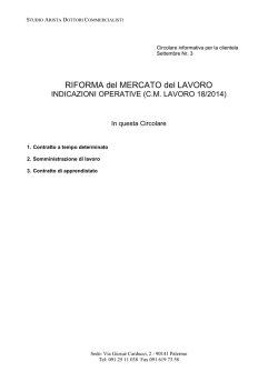 Circolare mese di Settembre nr. 3 - Studio Arista commercialista