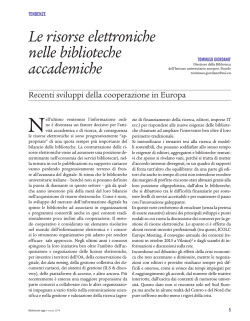 Le risorse elettroniche nelle biblioteche