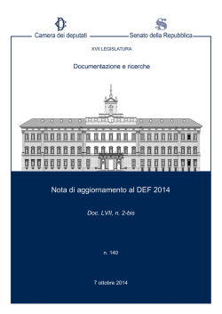 Nota di aggiornamento al DEF 2014