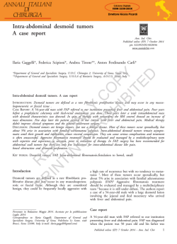 Intra-abdominal desmoid tumors A case report